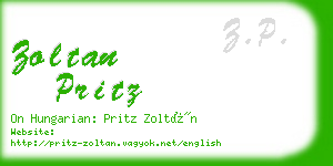 zoltan pritz business card